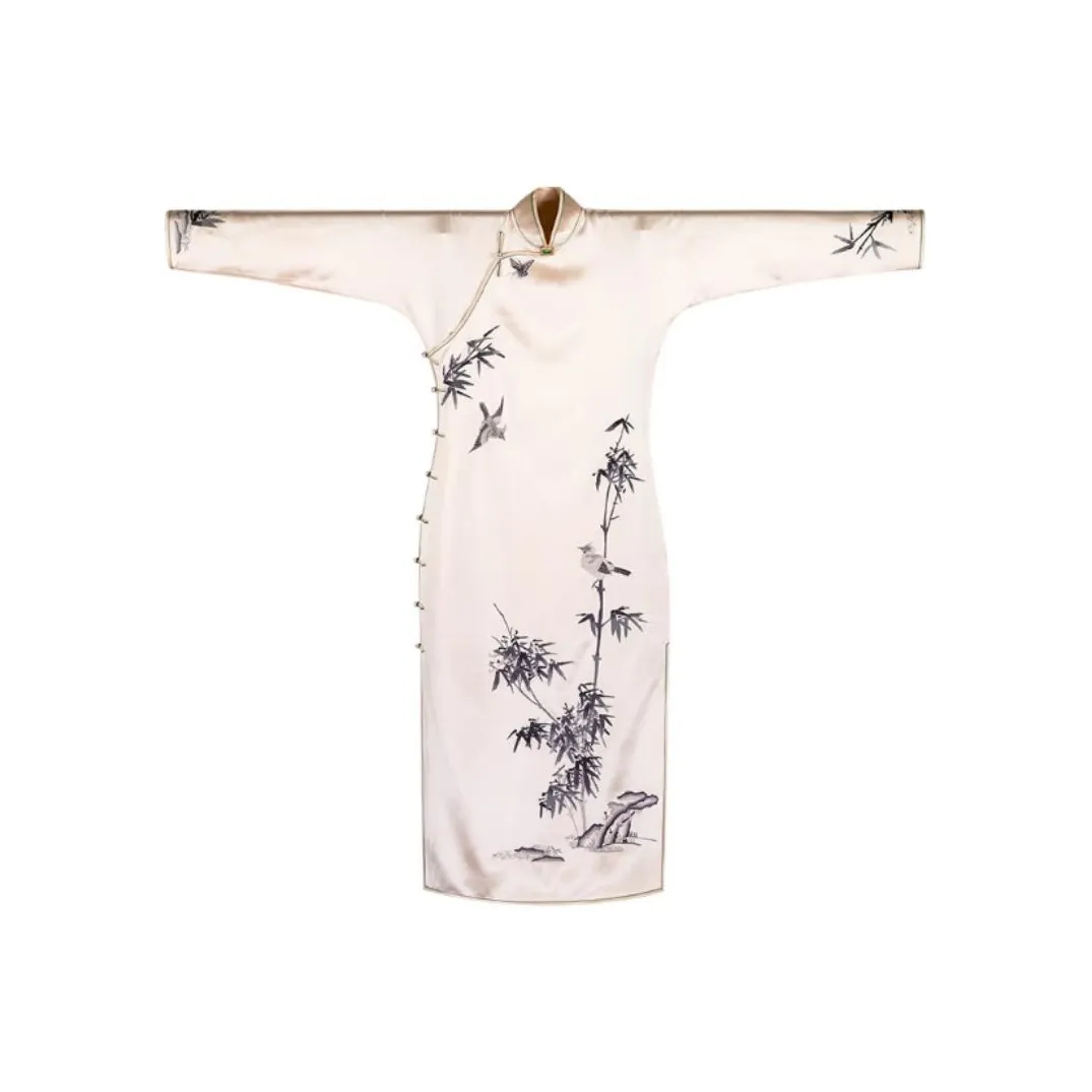 YICHENGFENGXU Чунсам Женский Экрю