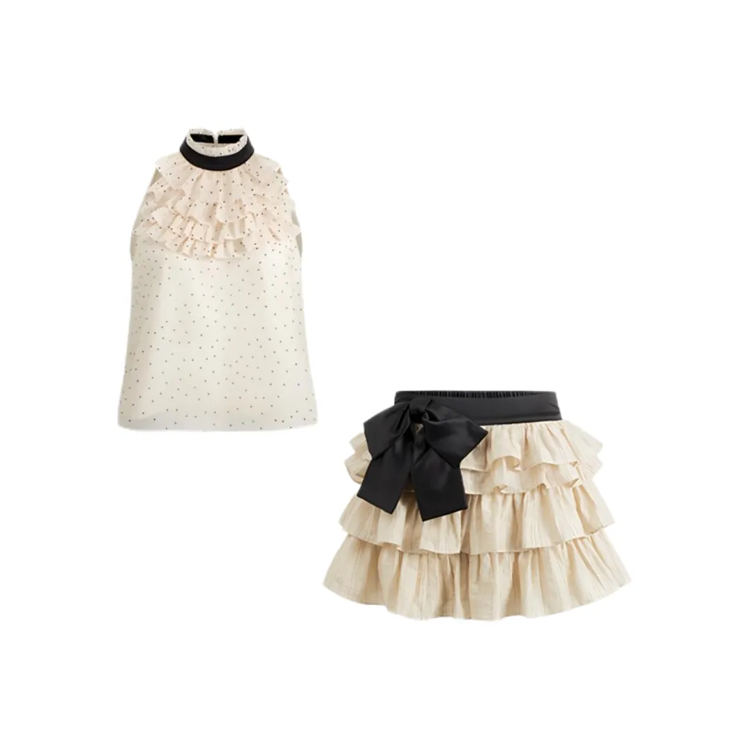 ABBY GODDESS Комплект с юбкой Женские Экрю