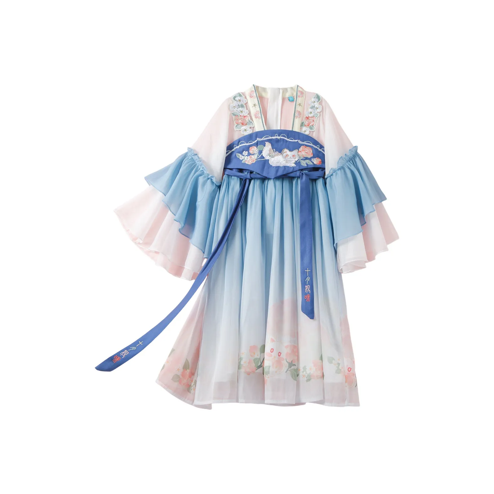 Октябрь Мами Чайлдренс Платье Индиго Детский