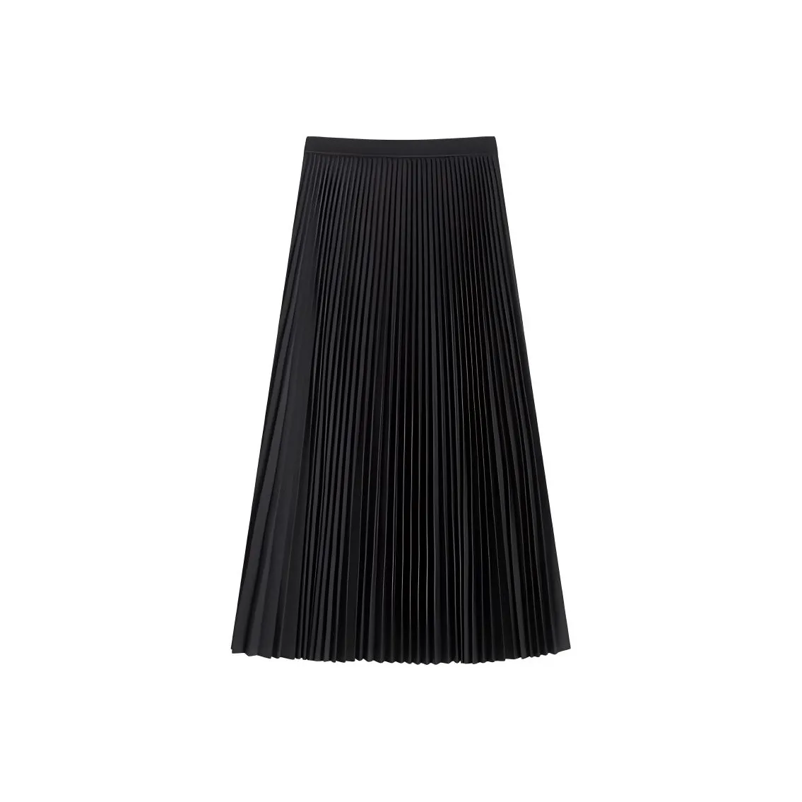 THEORY Pleated Poplin Midi Skirt