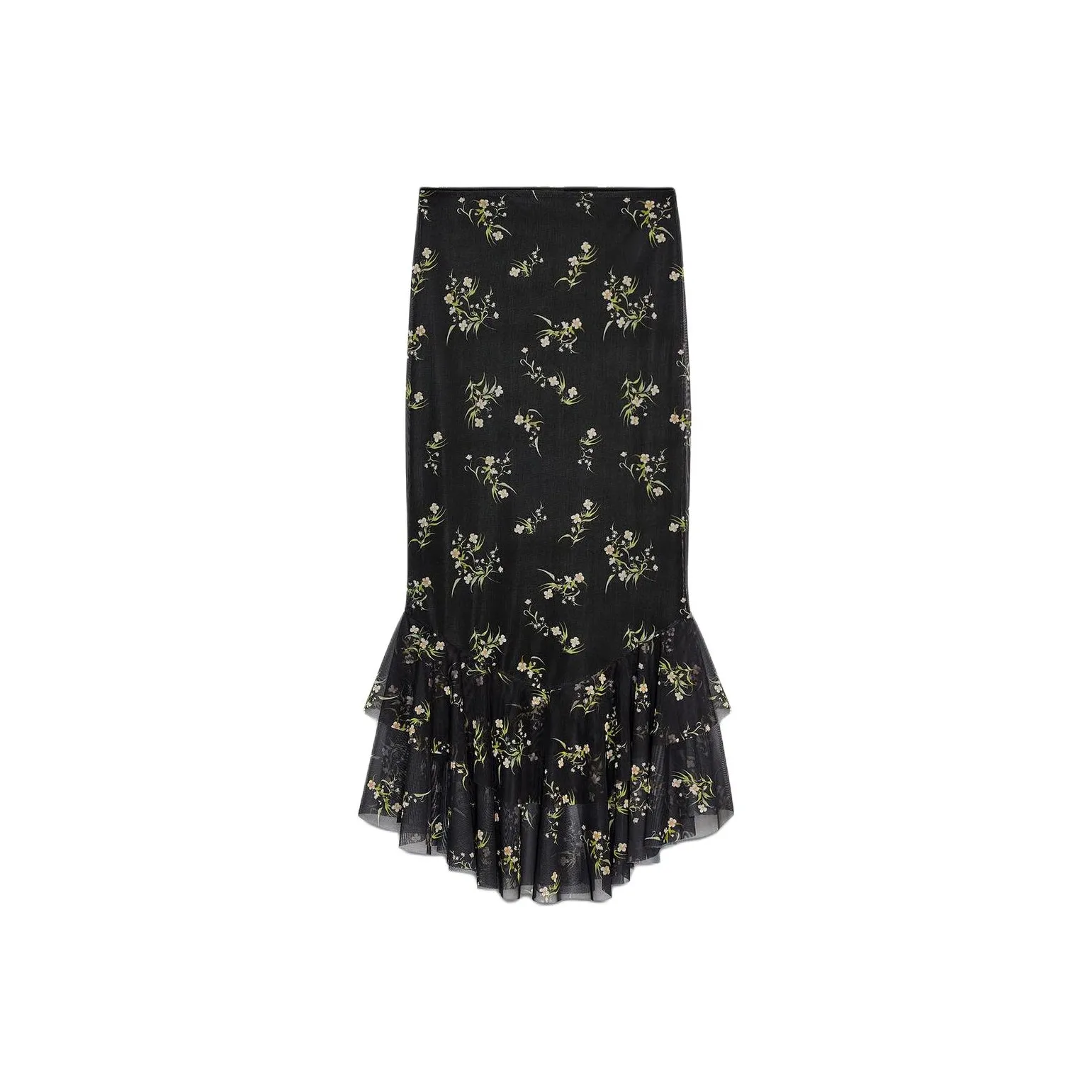 ZARA Повседневная длинная юбка женская черная