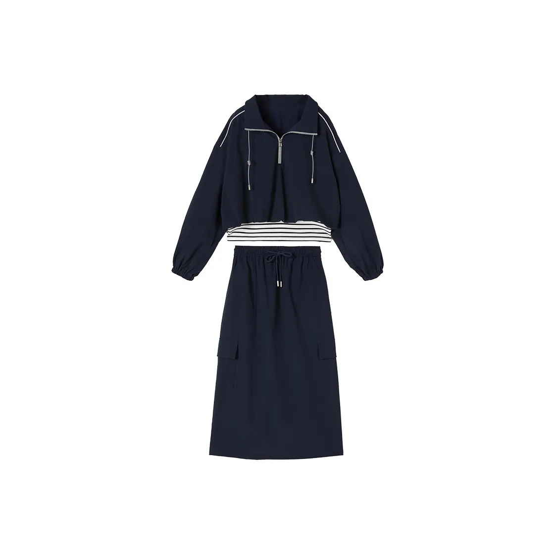 XIANGYING Комплект с юбкой Женские Темно-синий