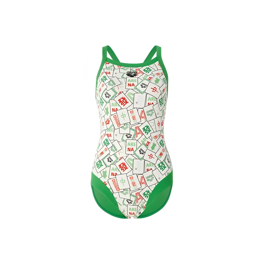Arena One Piece Купальник Женский Белый Зеленый