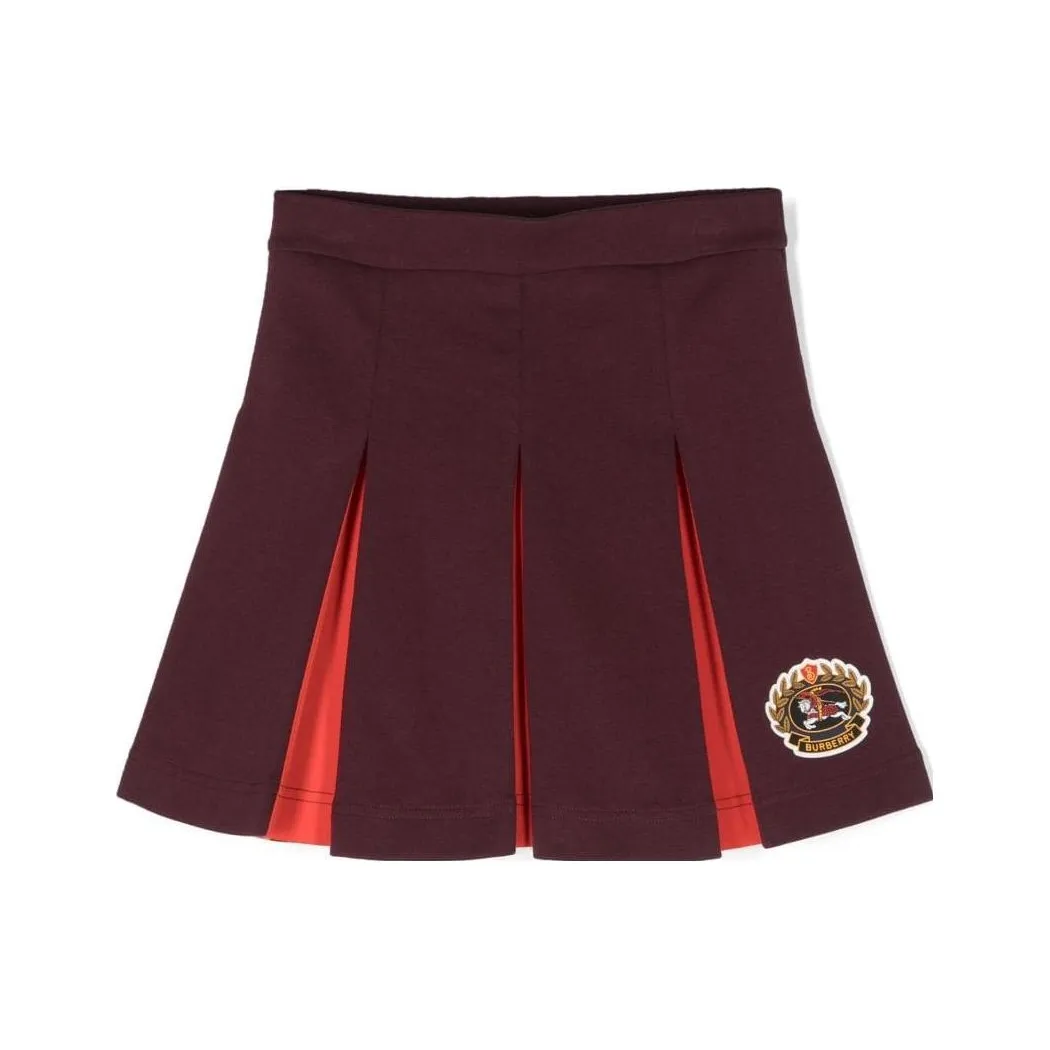 Юбка средней длины Burberry бордового цвета для детей