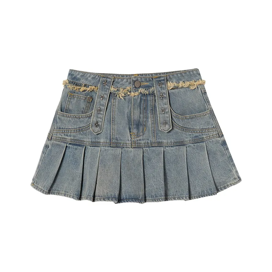 EPTISON WOMAN Джинсовый синий Женские Джинсовые короткие юбки