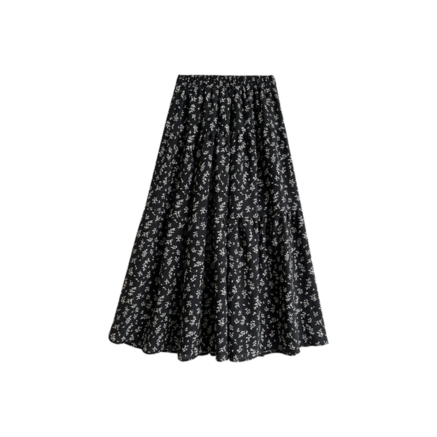 FLIM Повседневный Длинный Юбка Женская Черная