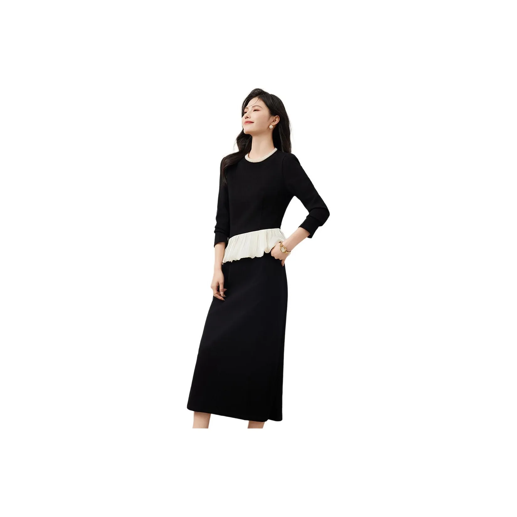 XINFEIYU Skirt Set Women's Black