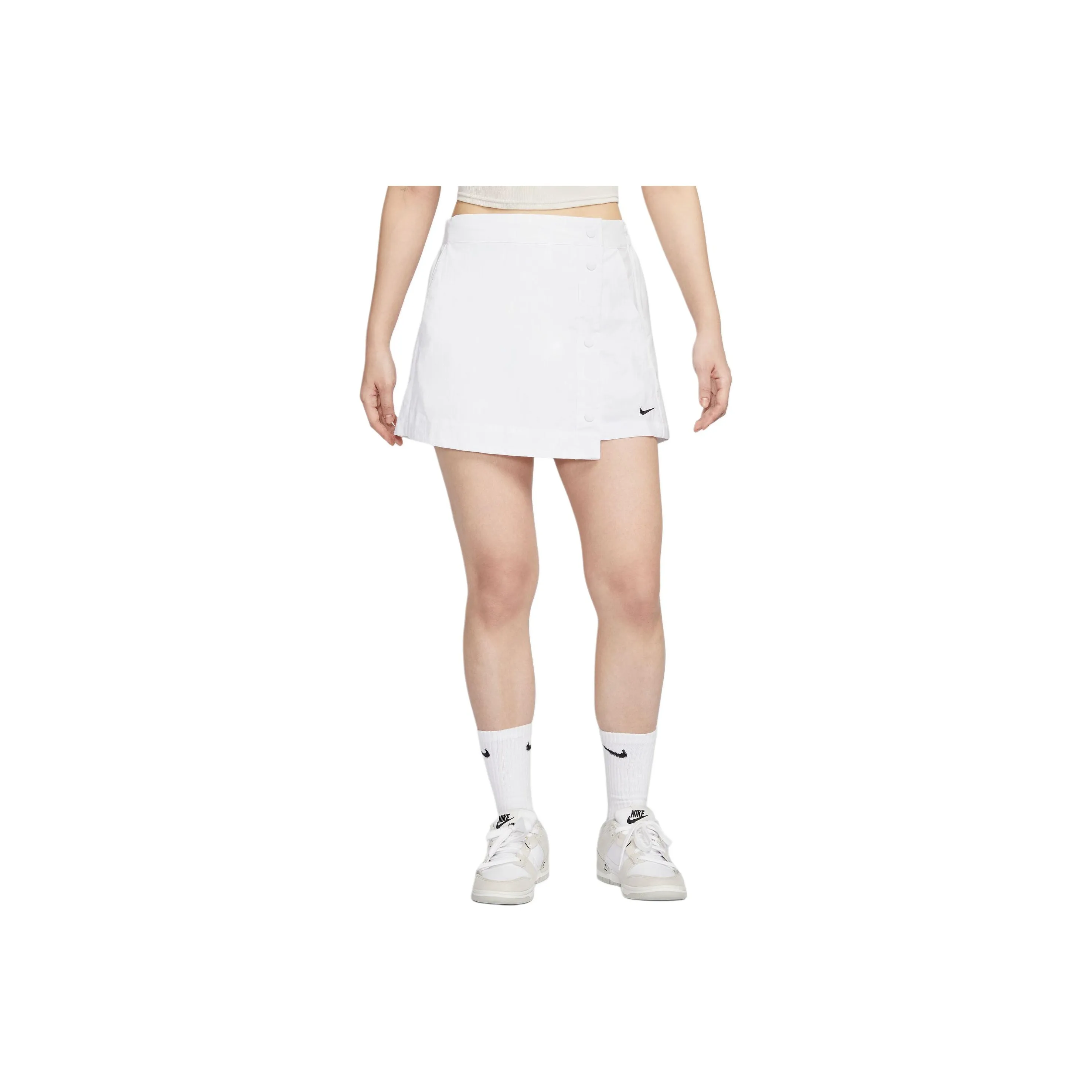 Nike Sportswear ESSENTIAL Повседневные короткие юбки Женские 100 Белый Черный