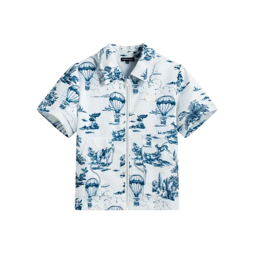 Balabala Premium Blue with White Lettering Kids Рубашки