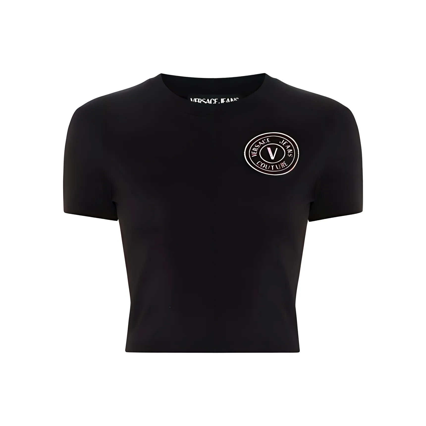 VERSACE JEANS COUTURE V Emblem Glittered T shirt