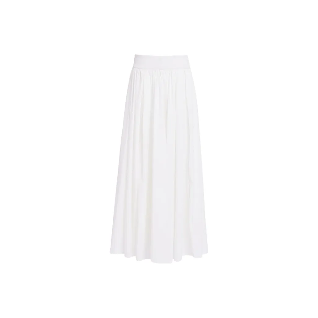 ZAZN Casual Long Skirts Women's White