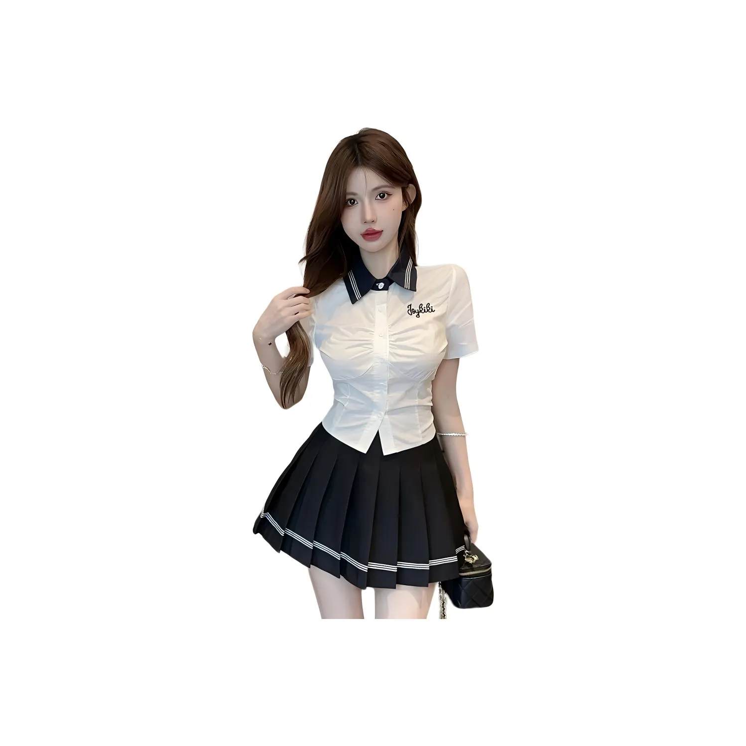 Garbege Uniforms Women's White Shirt Black Skirt Clothing Sets