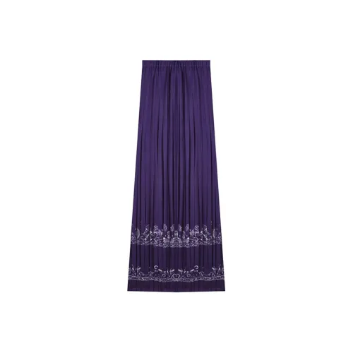Weaving Division Фиолетовая Женская Повседневная Длинная Юбка