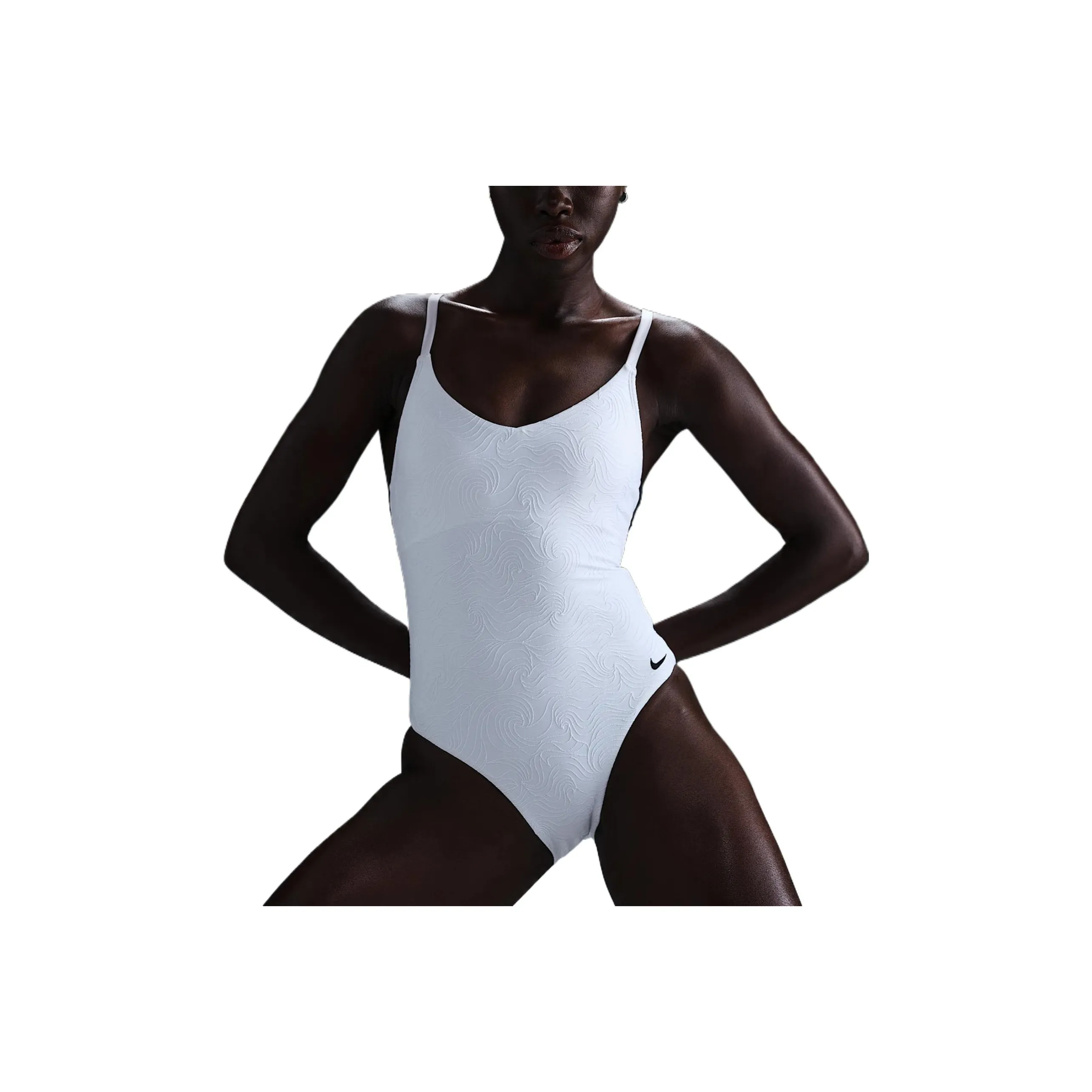 Nike Swim Water Texture Women's V Neck One Piece