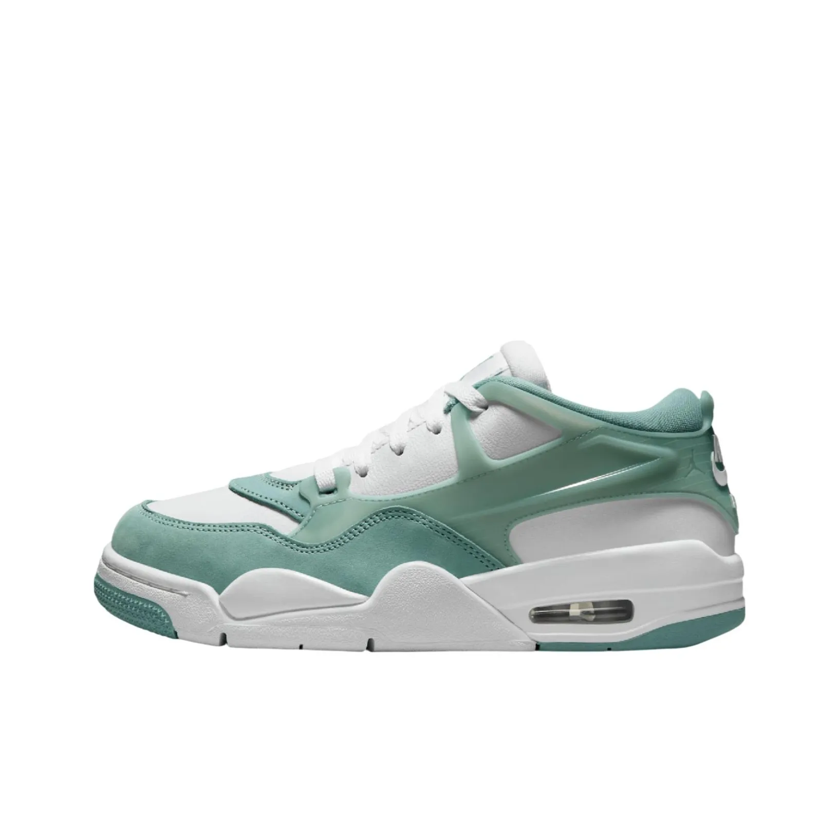 Jordan Air Джордан 4 Нижняя юбка Устойчивая к истиранию Низкий топ Винтажные баскетбольные кроссовки Женские Белый Зеленый