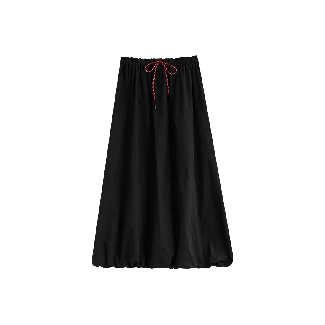 FANSILANEN Повседневный Длинный Юбка Женские Черный