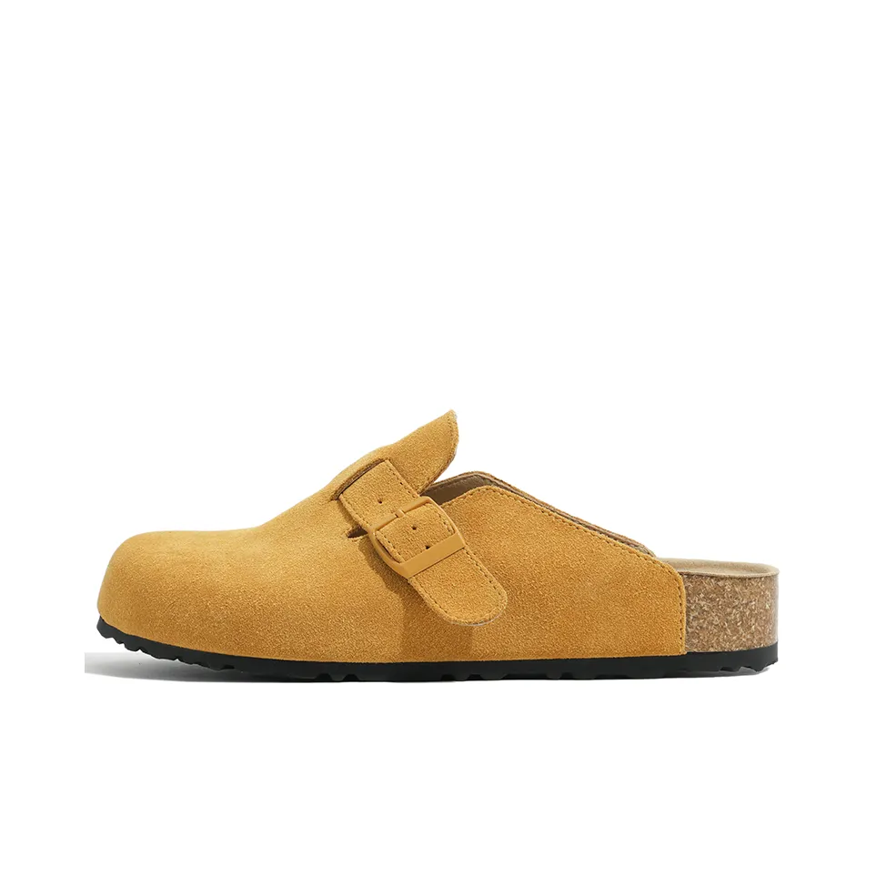 Lan Miao Резиновая подошва противоскользящие домашние тапочки женские желтые