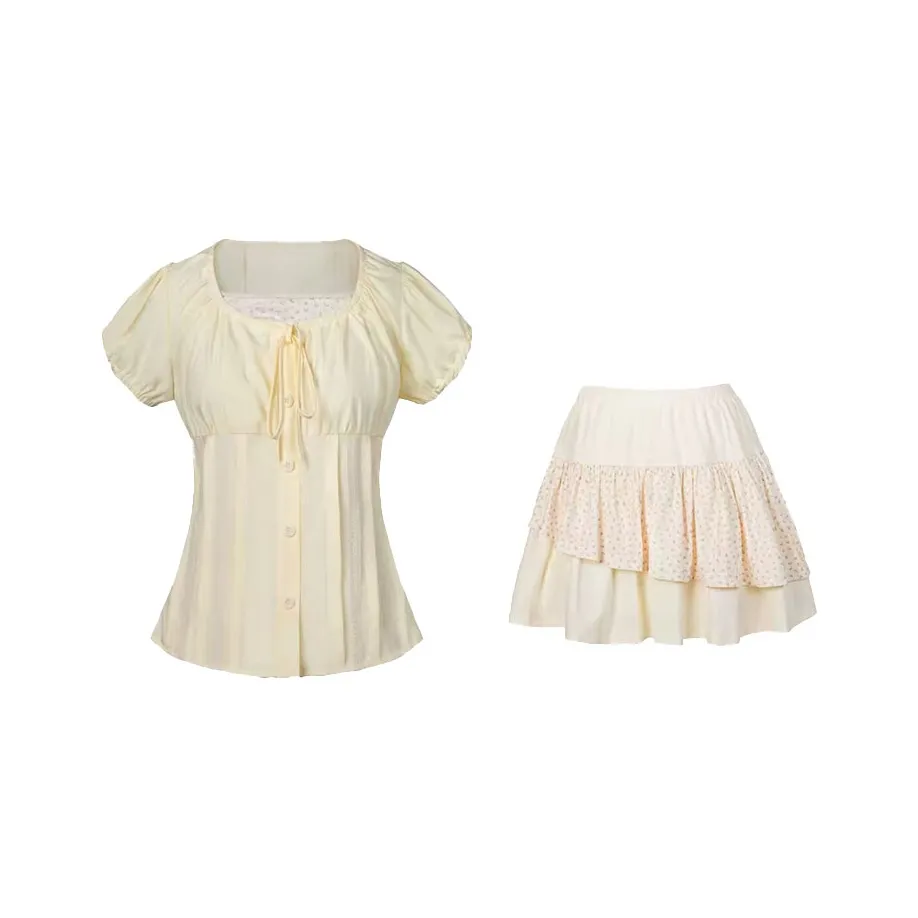 SCCREBEL OFFICIAL Комплект с юбкой Женские Желтый