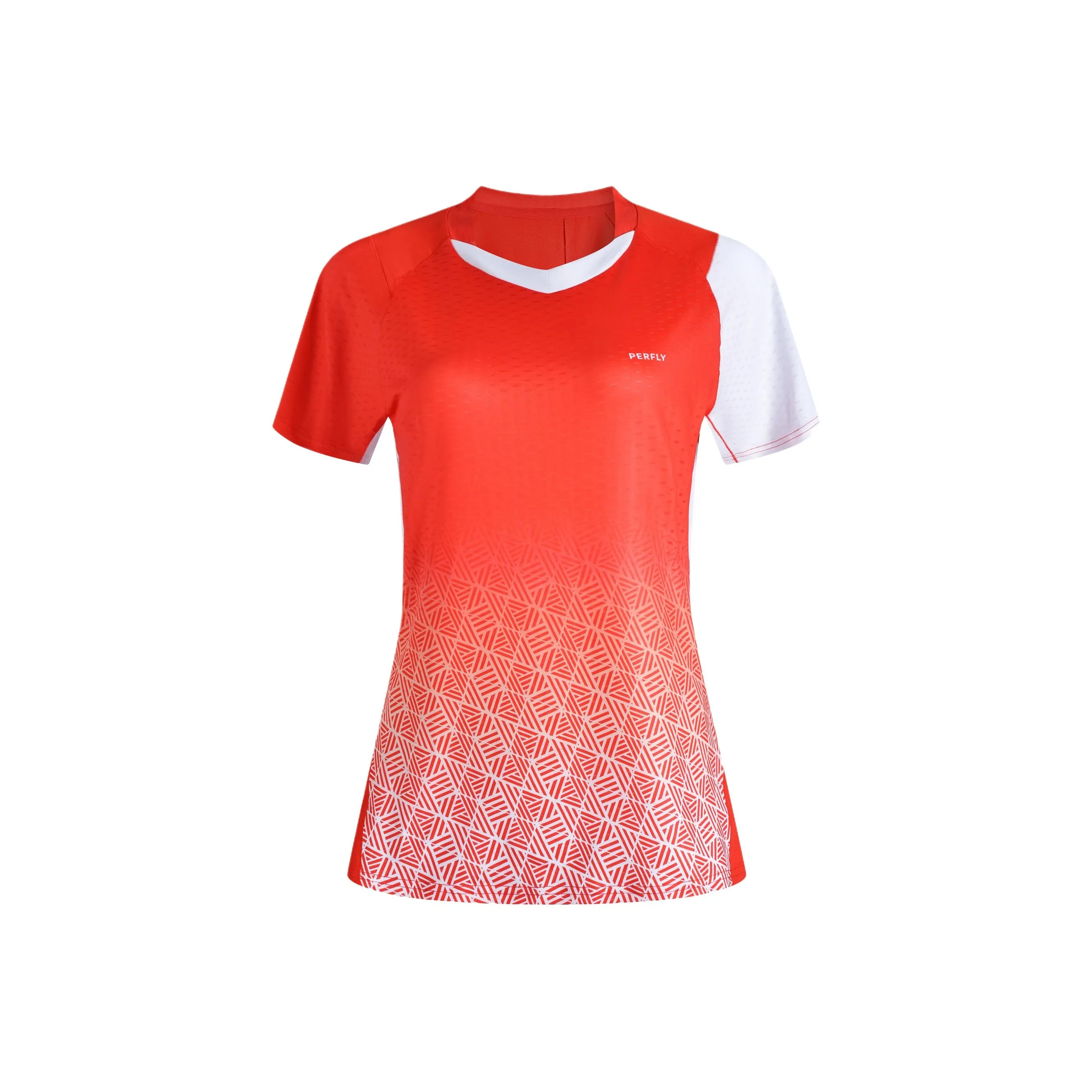DECATHLON PERFLY TS560 Badminton Clothing Women's Red/Snow/Triumph Red