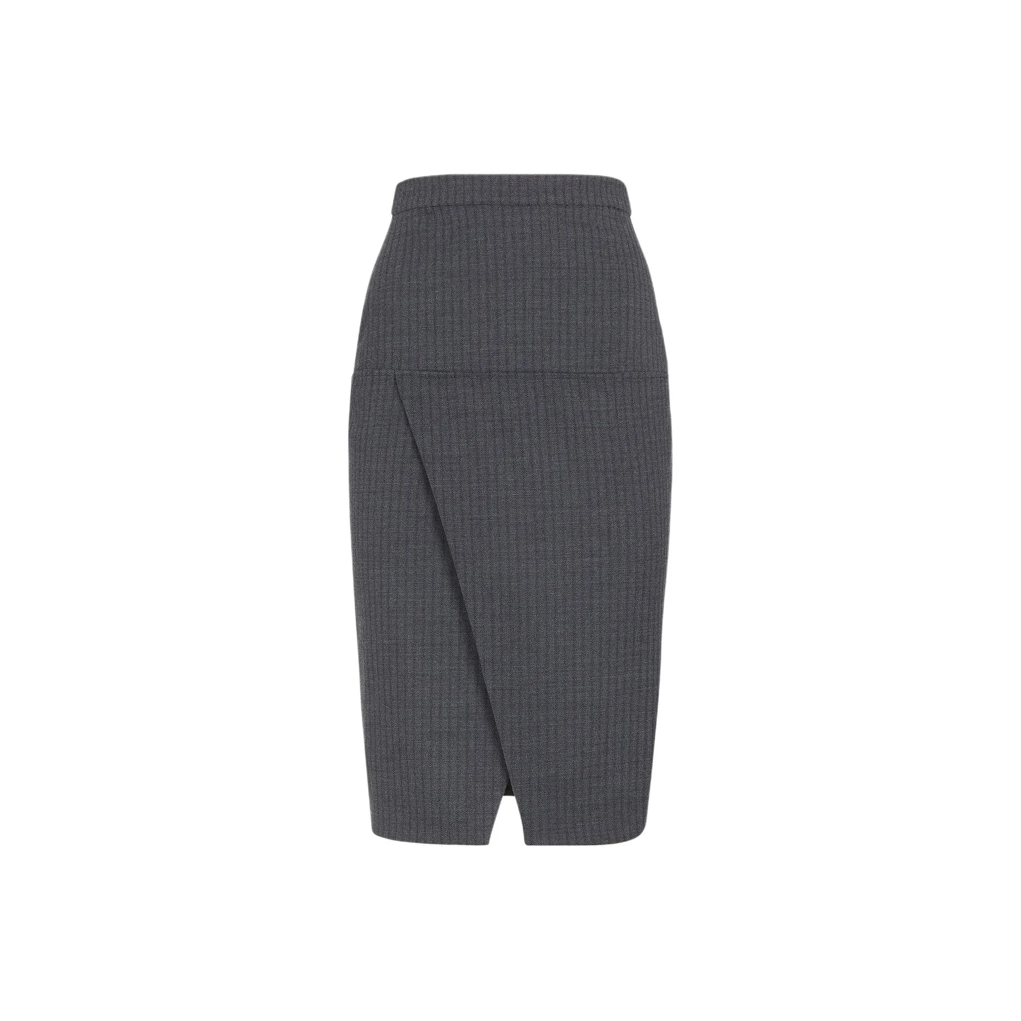FENDI Pinstriped Slit Detailed Skirt