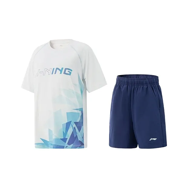 LINING YOUNG Повседневная спортивная одежда Comprehensive Physical Fitness SS25 Стандартный Белый Глубокий Бирюзовый Синий Ракетборд Синий Детский