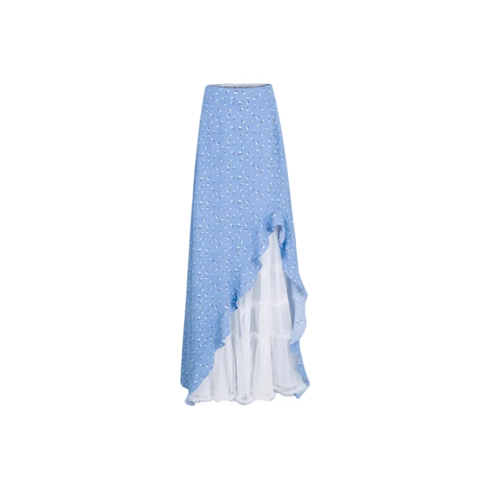 AURORA MUSE Повседневная длинная юбка женская синяя