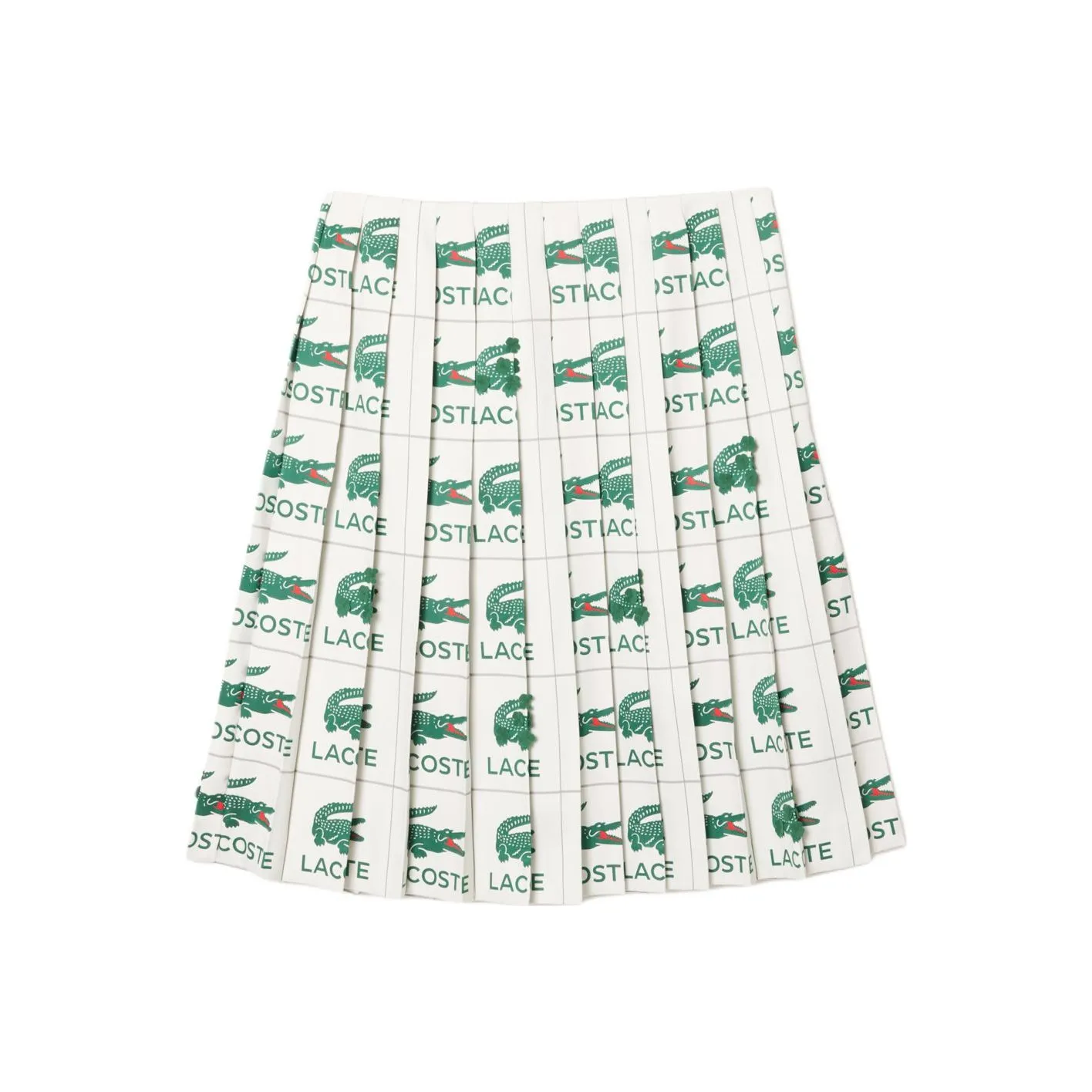 LACOSTE Embroidered Pleated Skirt