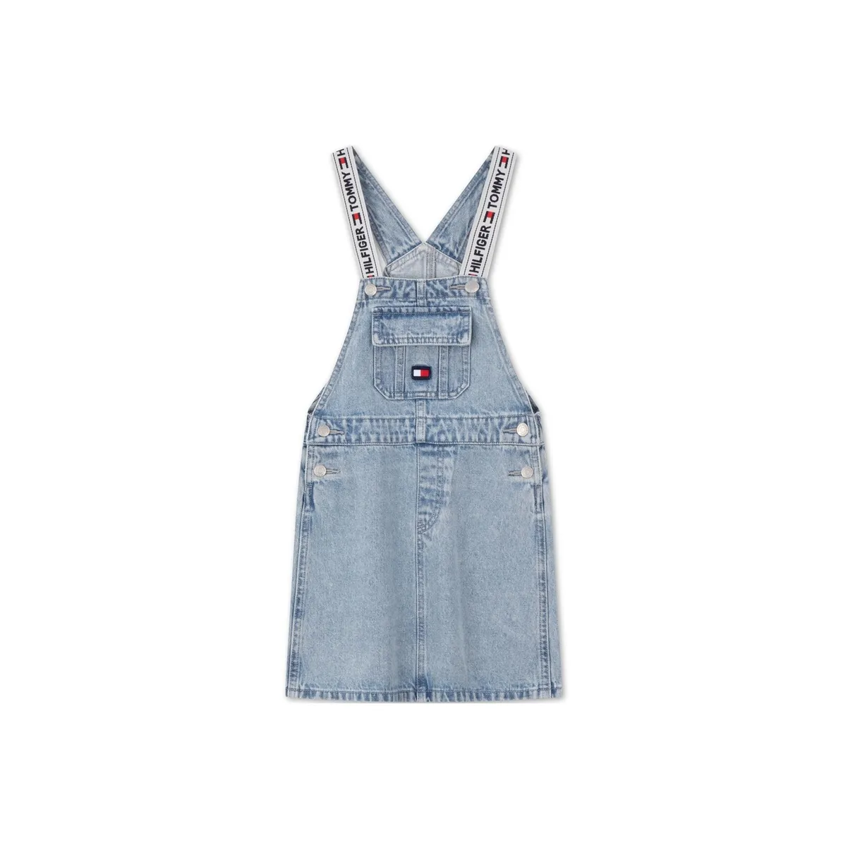 Tommy Hilfiger 100% хлопок Американский винтаж Модный Жаккард Плечевой ремень Большой карман Деним Подростки