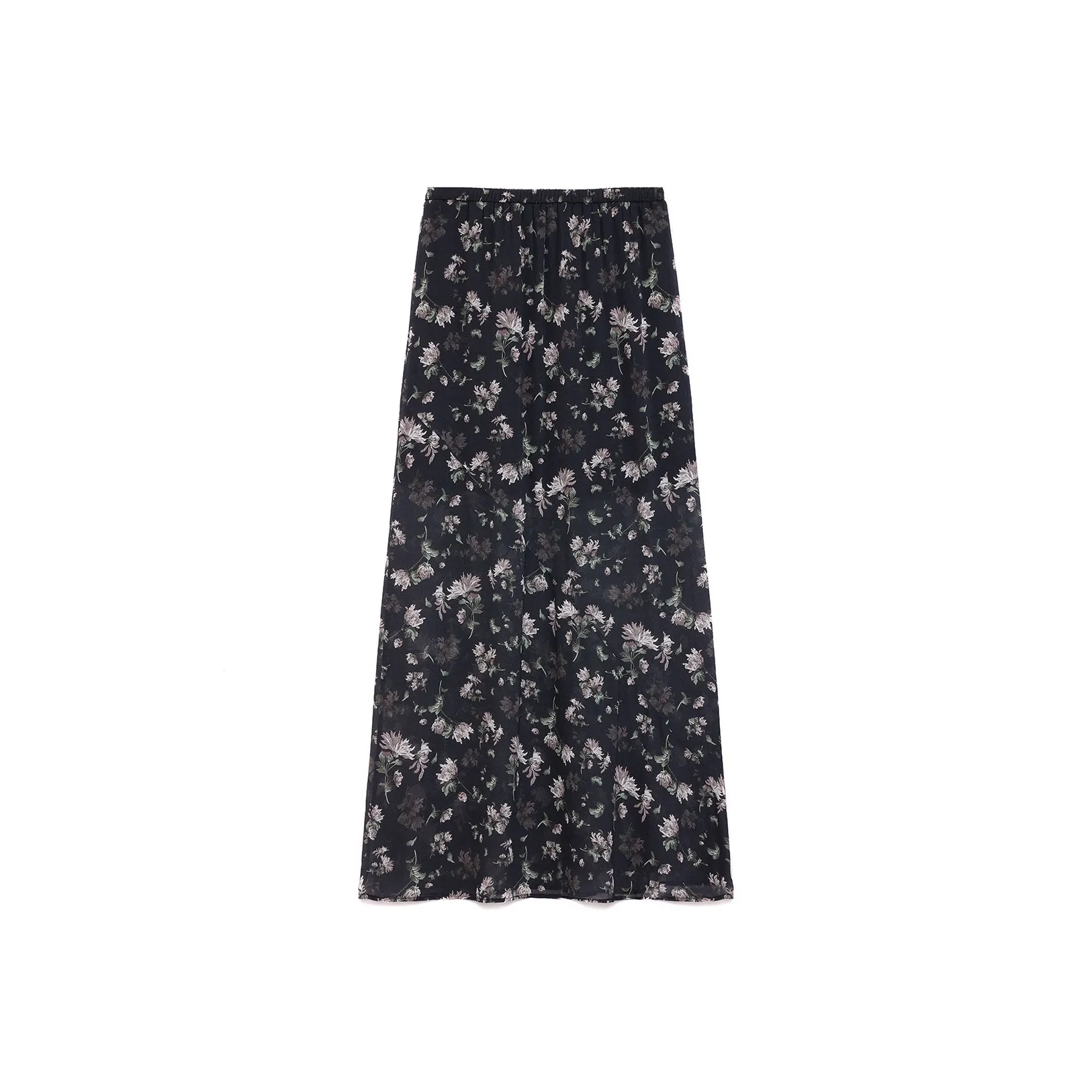 FIRELADY FUR Casual Long Skirt Women's Vintage Printed Black