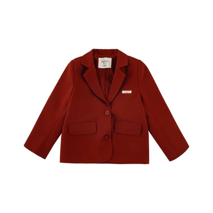 YOEHYAUL Бизнес-костюм бордового цвета для детей