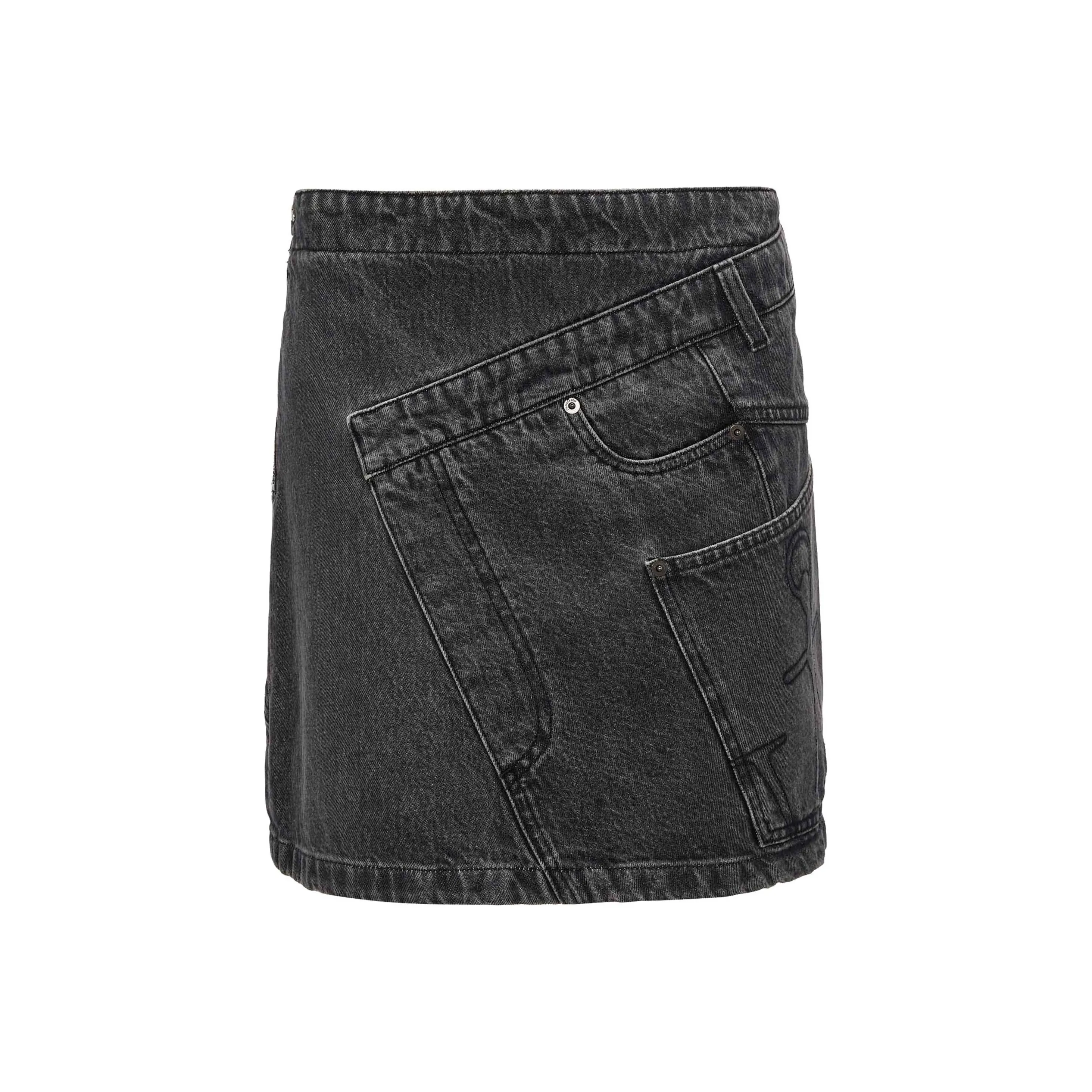 JW Anderson Twisted Denim Mini Skirt