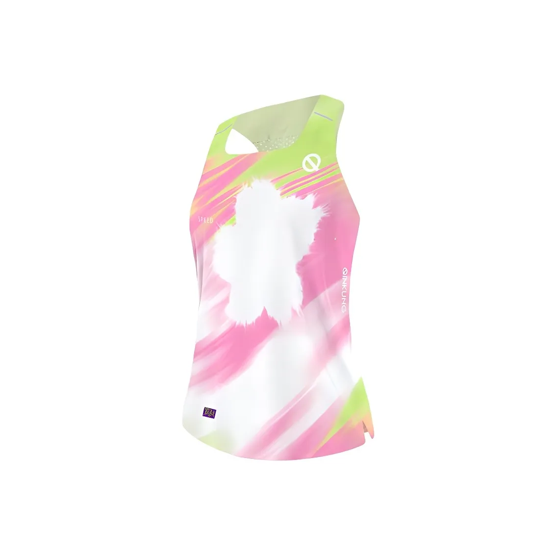 Qinkung Спортивные жилеты женские цвет вишневый цветок розовый