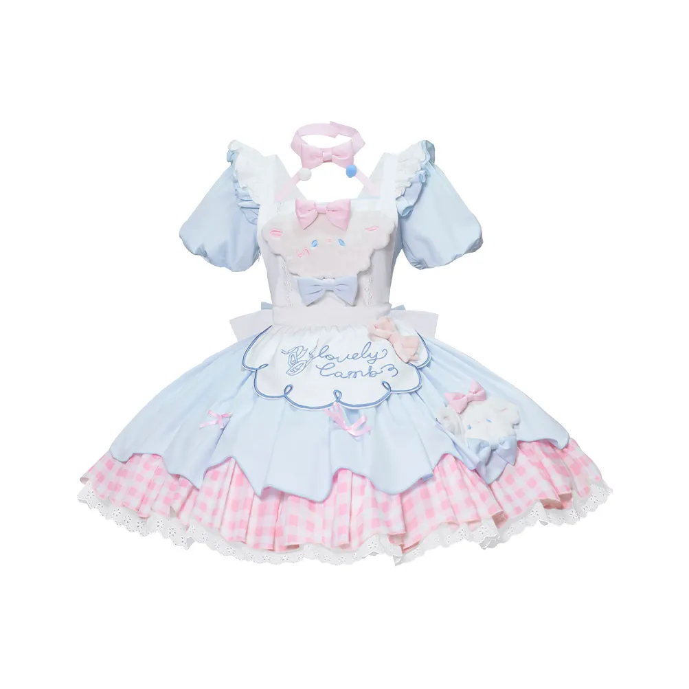 Leopard Kitten Лолита-стиль Женские Синий Розовый