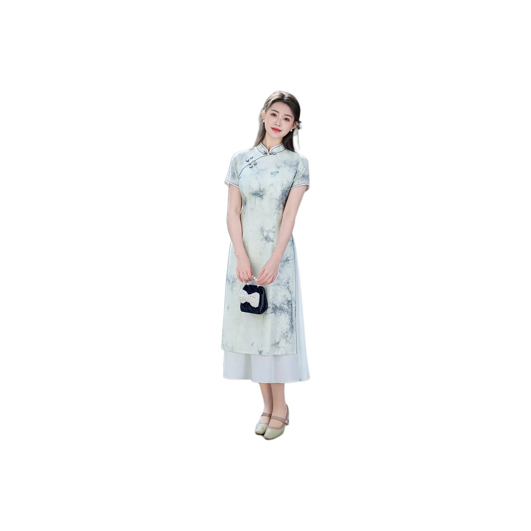 ENEESSI Spring Summer Release Cheongsam Women's Apricot