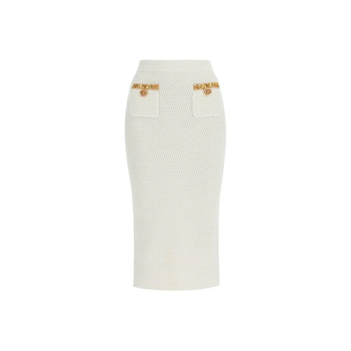 Self portrait Lurex Knitted Midi Skirt