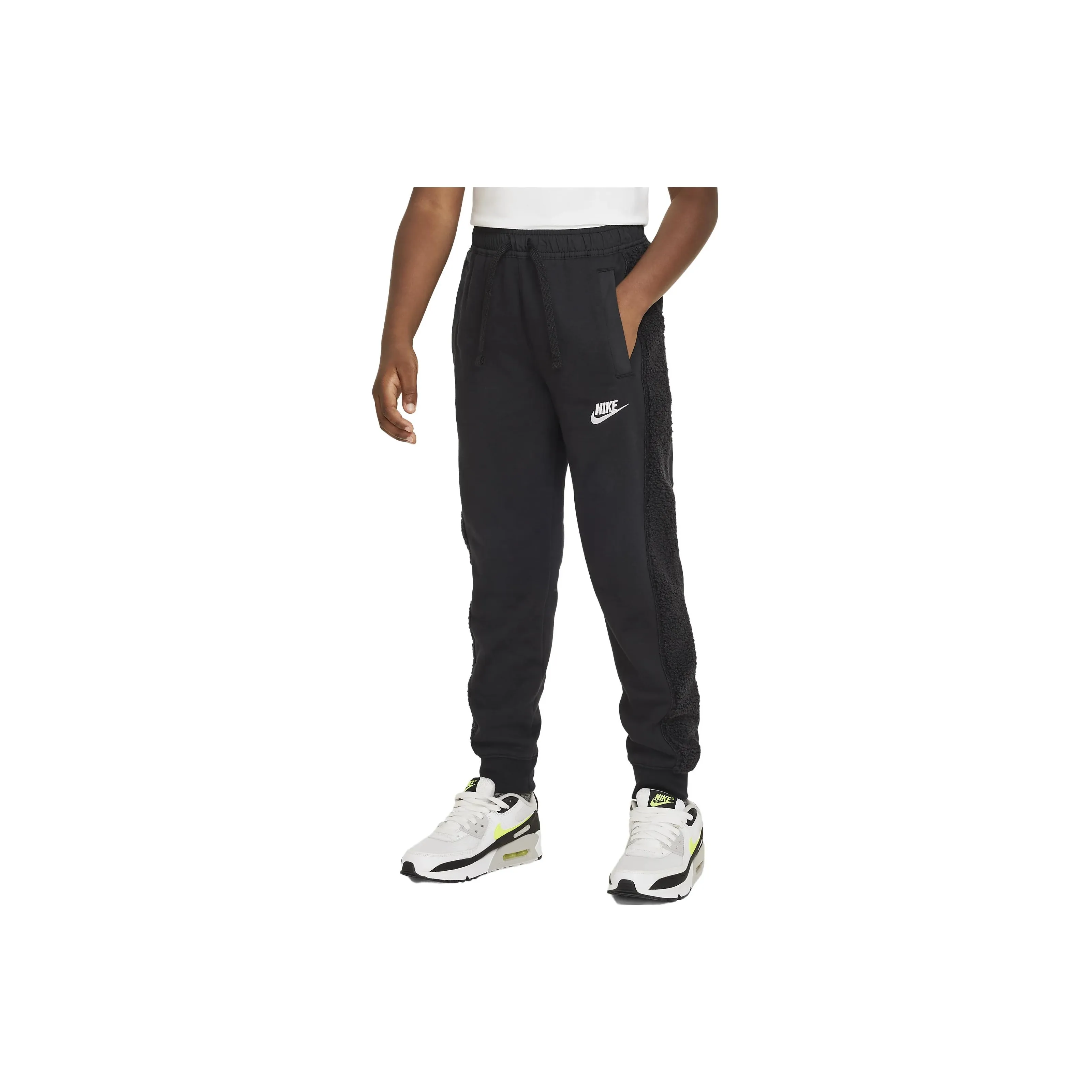 NIKE Черные Kids Вязаные Тренировочные Брюки