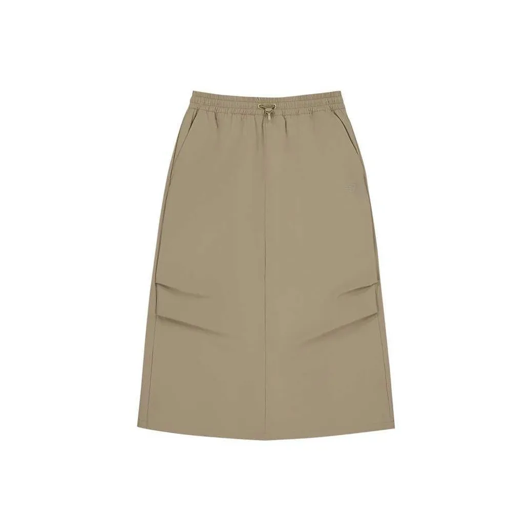 New Balance совместный бренд Повседневная длинная юбка Женская Желтая