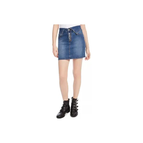 KENDALL + KYLIE Синие Женские Джинсовые Короткие Юбки