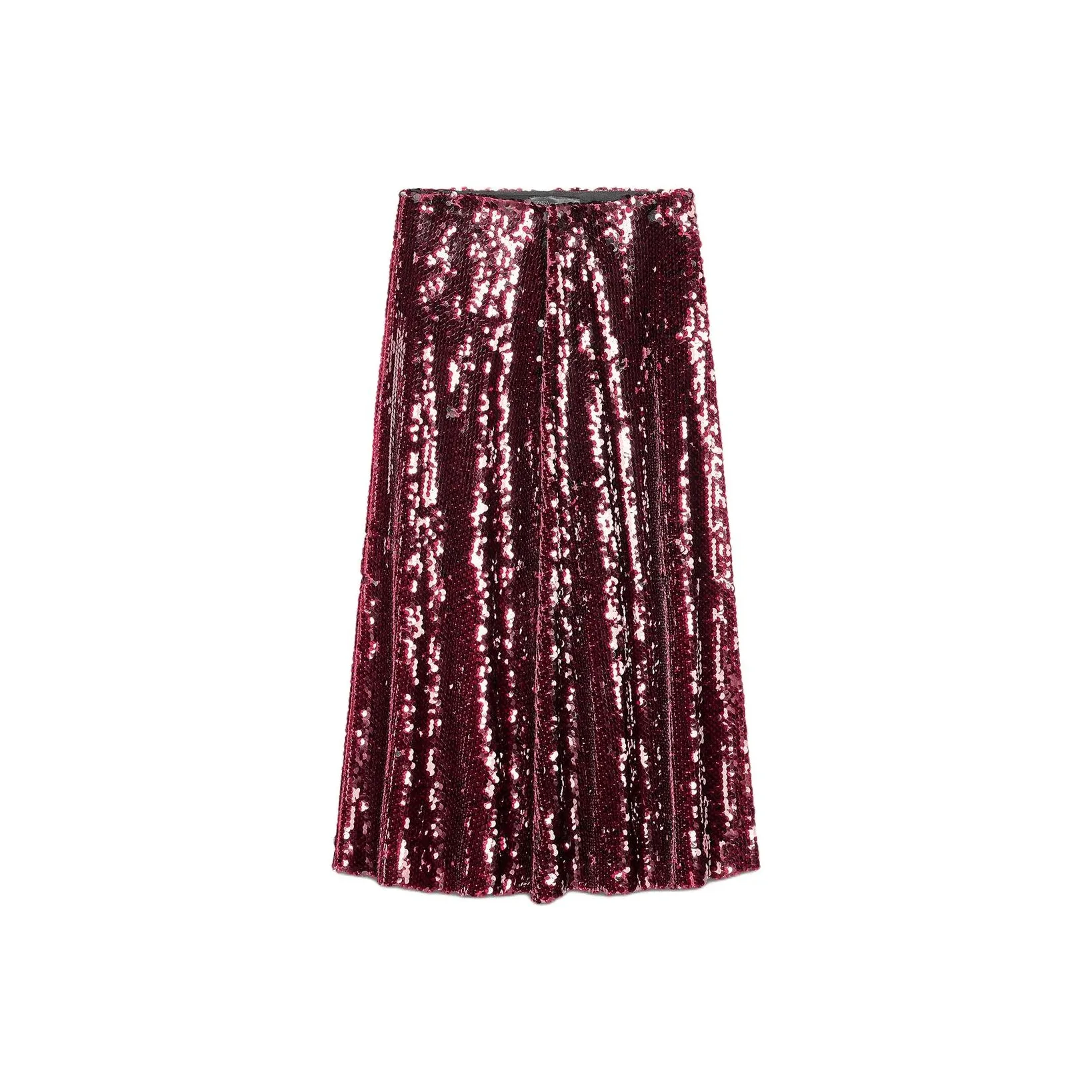 ZARA Valentine's Day Collection SS25 Casual Long Skirts Women's Red