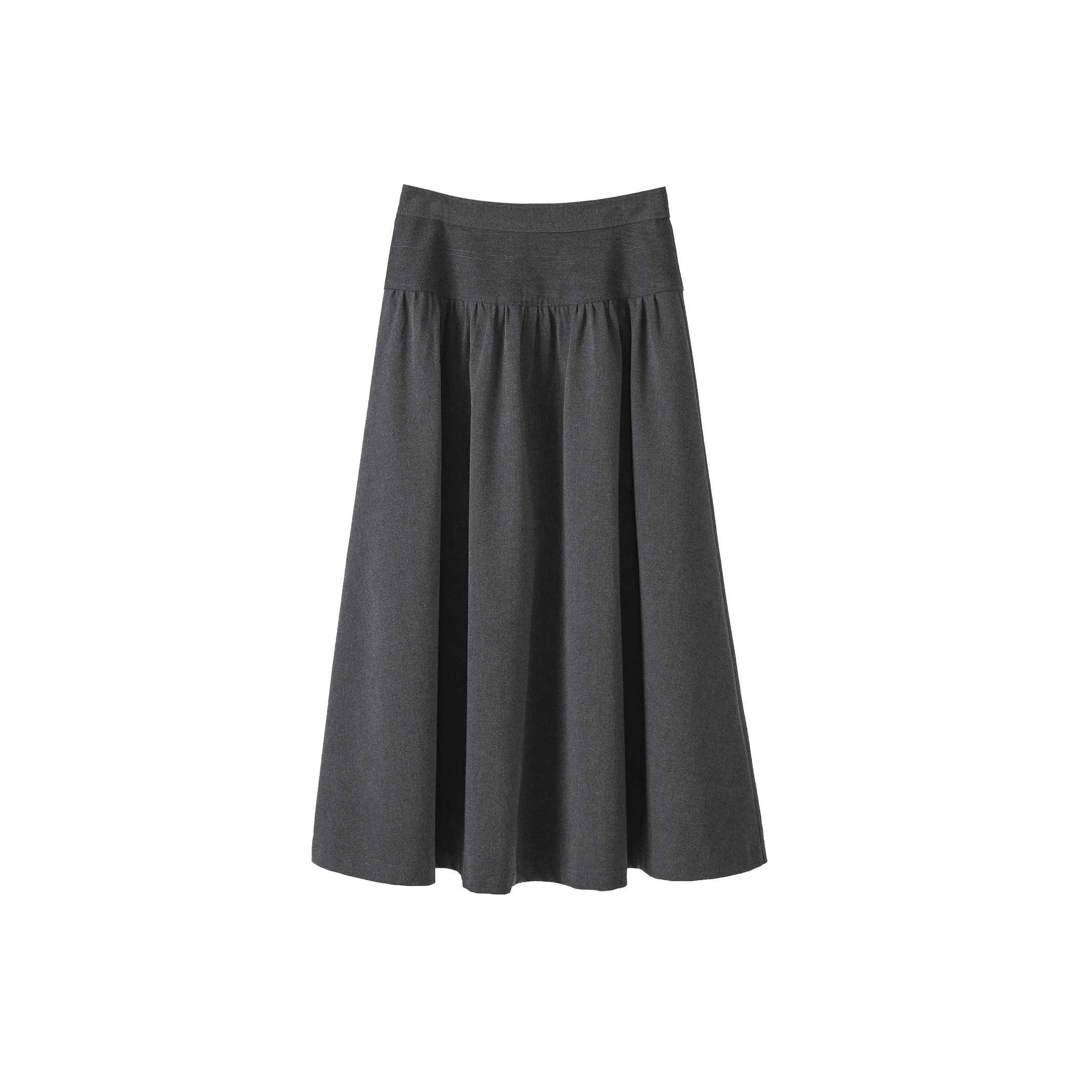 Fstudio Повседневный Длинный Юбка Женская Темно-Серый