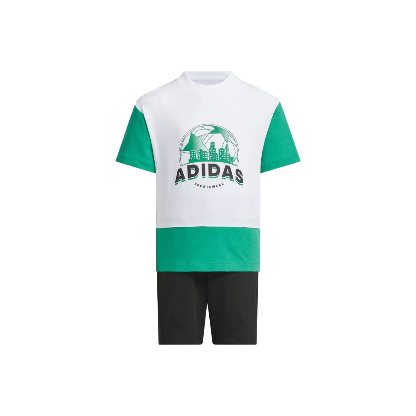 Adidas Повседневная спортивная одежда Белый Светлый Газонный зеленый Черный Для детей 3-7 лет