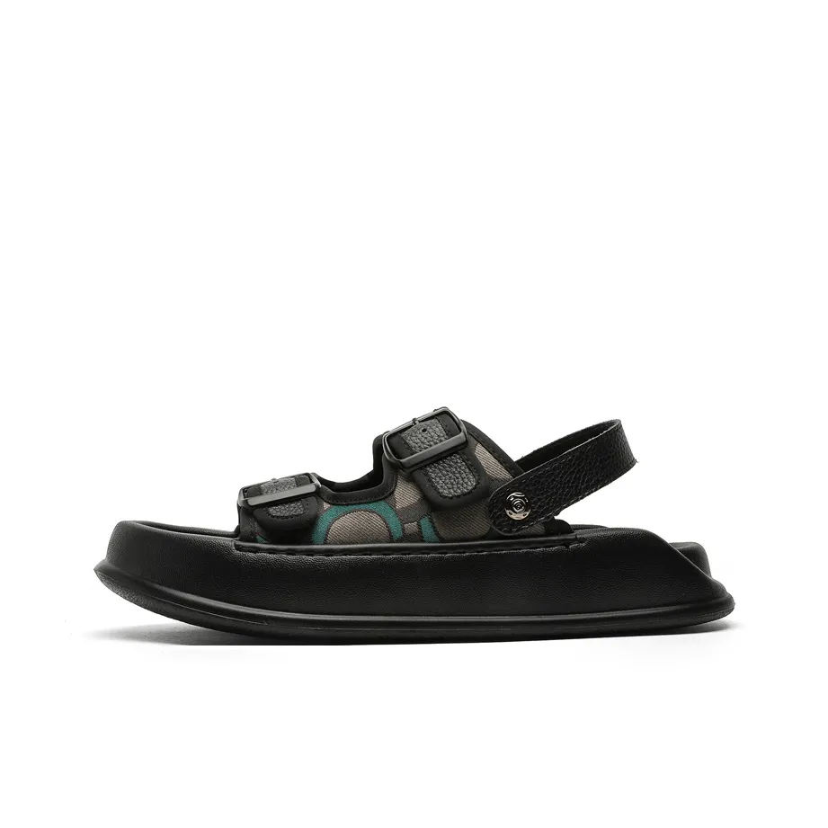ENRICO COVERI Beach Sandals Men's Black