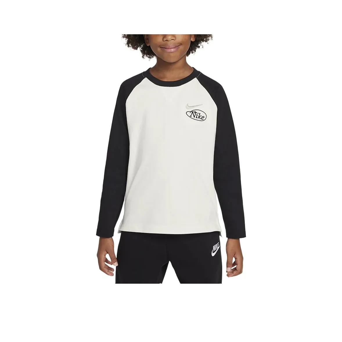 Nike T-рубашка Черный Парусный Белый для детей 3-7 лет