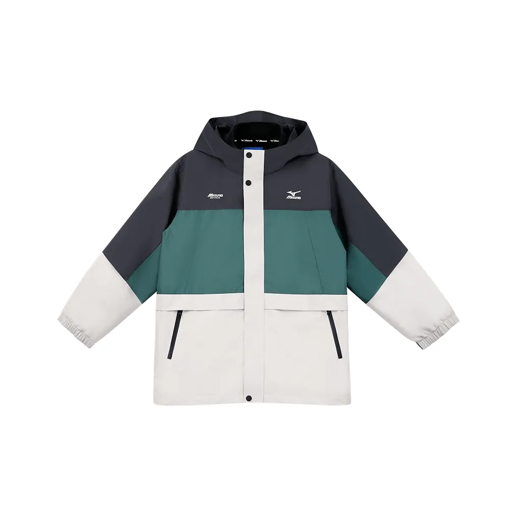 Ветровка Mizuno Каменно-зеленая Детская