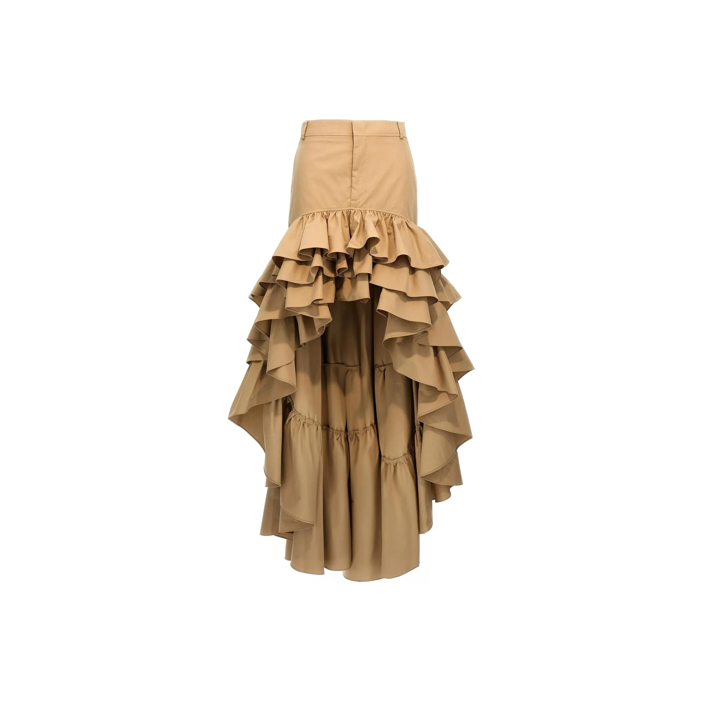 MOSCHINO Asymmetric Ruffled Maxi Skirt