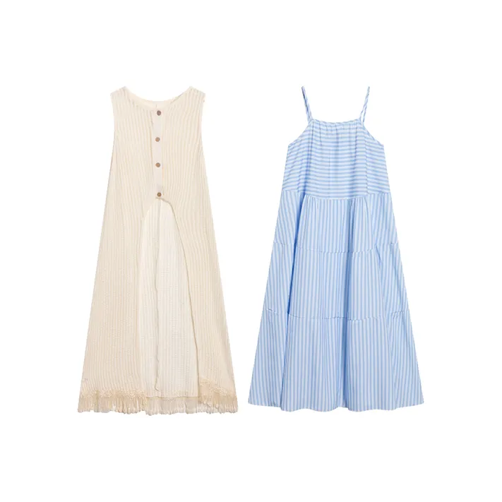 SYEEE WITH U Комплект с юбкой Women's White COVER UP + Blue Dress