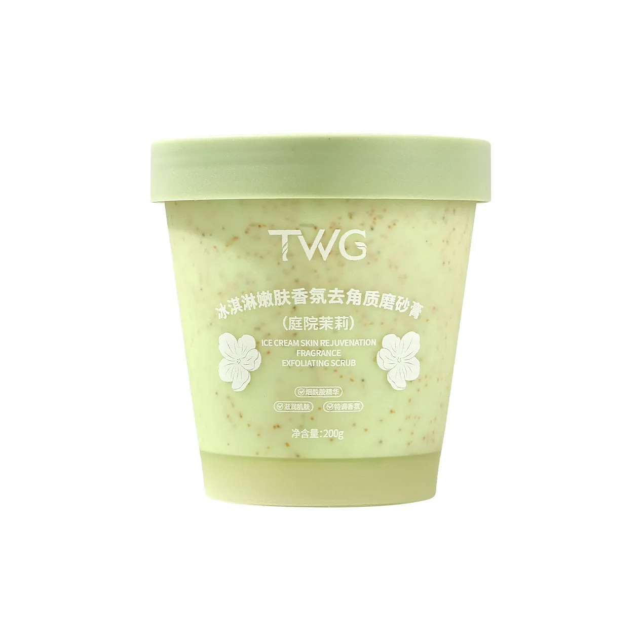 TWG Ice Cream Мягкий пилинг для кожи способствующий мягкости и гладкости ароматизированный 200 г отшелушивающий увлажняющий очищающий