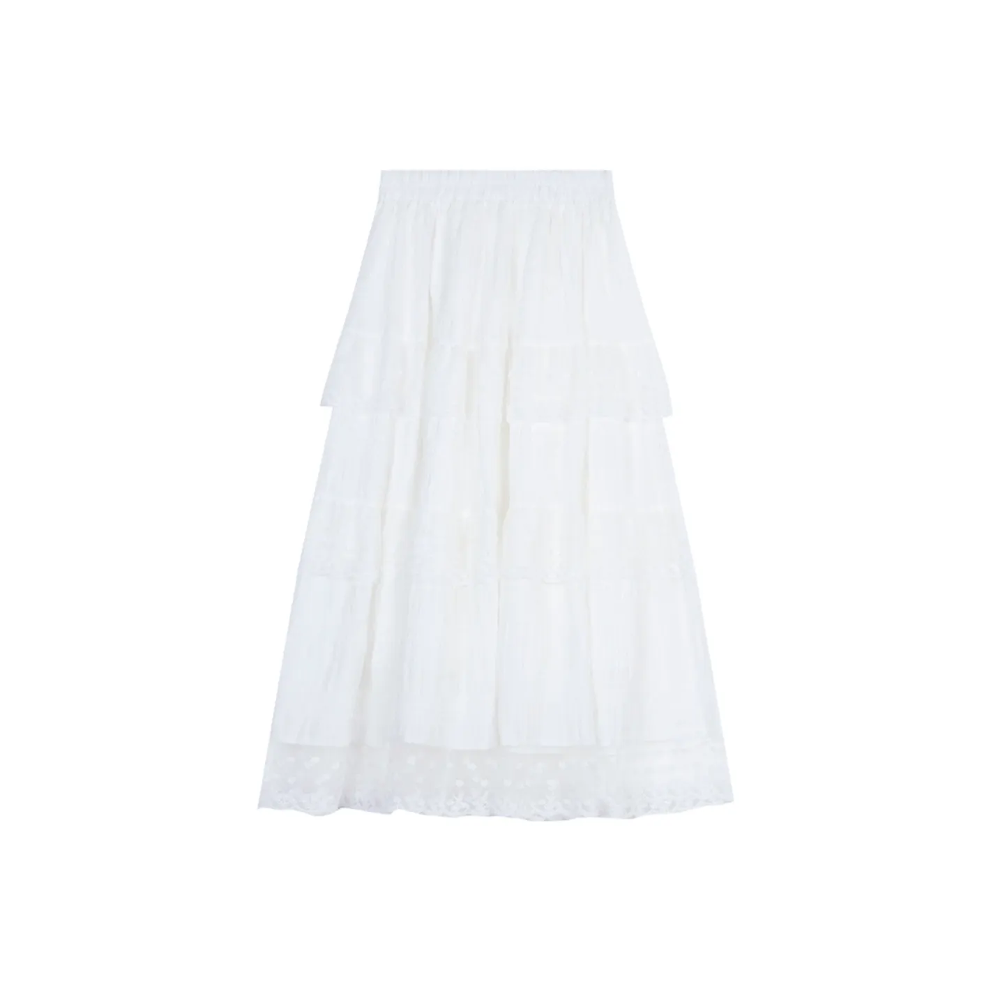 COVER TIME Повседневный Длинный Юбка Женская Белая