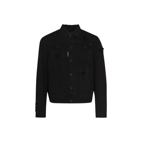 DSQUARED 2 Черный Мужские Джинсовые Куртки