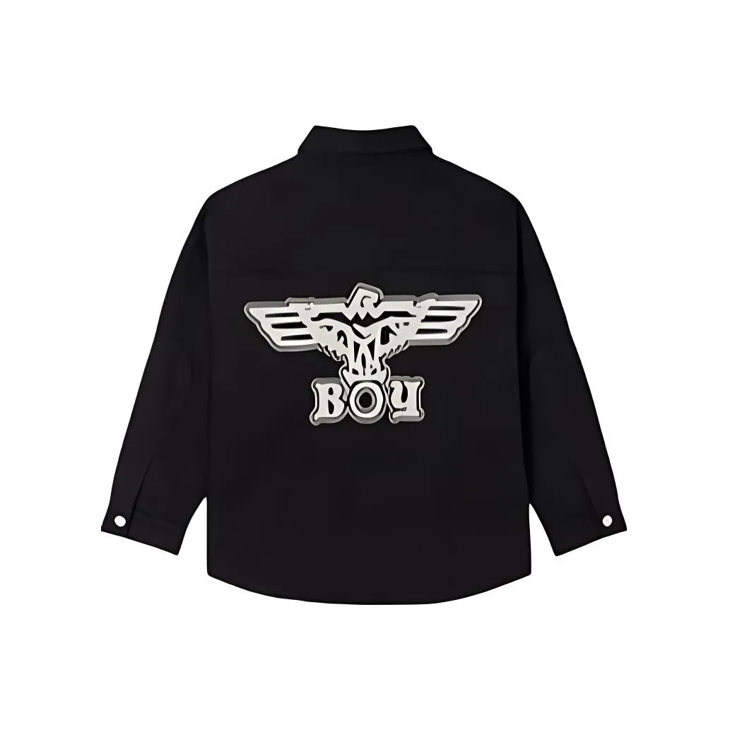 BOY JUNIOR Denim Куртка Черная Детская